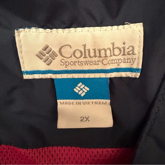Columbia Omni-Shield Jacket Womens 2X Pink Blue Hooded *flaws - Picture 8 of 14